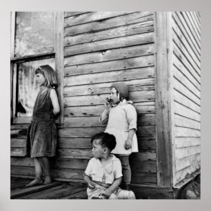 Kinderen in armoede: jaren dertig poster