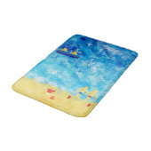 Kinderen in de hedendaagse Seaside moderne kunst Badmat (Gekanteld)