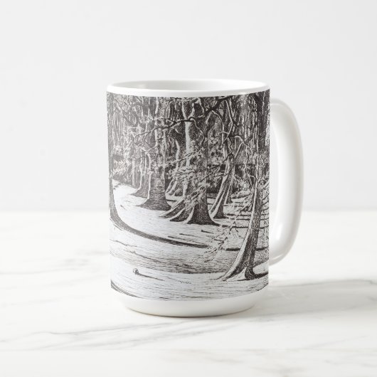 KINDEREN IN DE SNEEUW  Kunst Kerst Mok (Voorkant rechts)