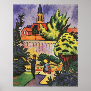 Kinderen in de tuin door August Macke Poster
