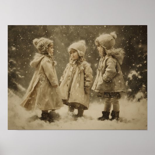 Kinderen in de winter poster (Voorkant)