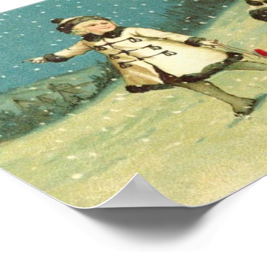 Kinderen in de winter poster (Hoek)