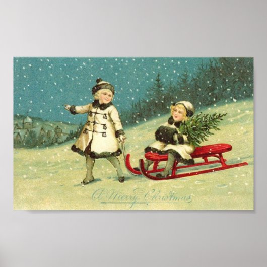 Kinderen in de winter poster (Voorkant)