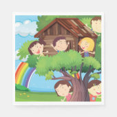 Kinderen in een Trehouse Servet (Voorkant)