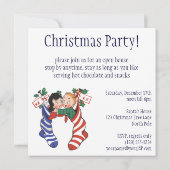 Kinderen in Kousen Kerstfeest Kaart (Achterkant)