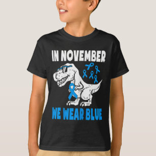 Kinderen in november Draag blauwe diabetes . T-shirt