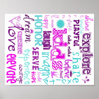 Kinderen in pasta op Poster