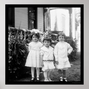 Kinderen in Sunday Best Dayton, OH 1898 Poster
