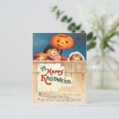 Kinderen Jack O Lantern Ellen Clapsaddle Briefkaart (Staand voorkant)