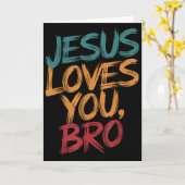 Kinderen Jezus houdt van jou broer grappige christ Kaart (Gele Bloem)