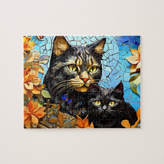 Kinderen Jigsaw Puzzel Sets van Mozaïek Katten (Horizontaal)