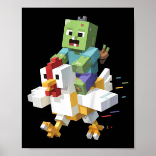 Kinderen Jock Kip Shirt Pixel Art Gamer Zombie Jon Poster