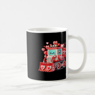 Kinderen Jongens Kawaii Valentijn Rode Bulldozer - Koffiemok