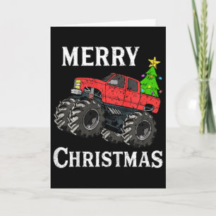 Kinderen Jongens Kerst Monster Truck Kinderen Pret Kaart