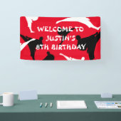 Kinderen karate thema Verjaardagsfeestje welkomstb Spandoek (Beurs)