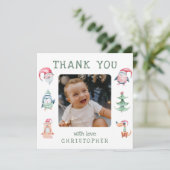 Kinderen Kerst 2 Foto Bedankt (Staand voorkant)