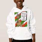 Kinderen kerst grap hoodie (Voorkant)