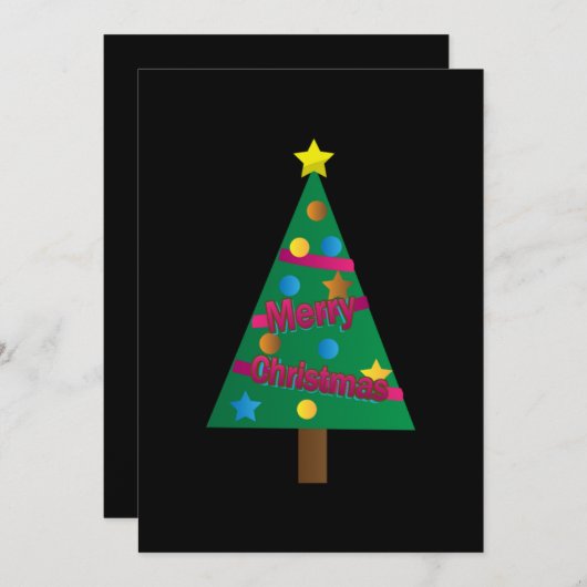 Kinderen Kerstboom Save The Date (Voorkant / Achterkant)