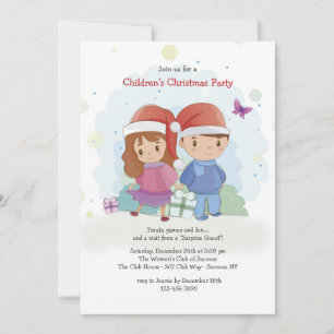 Kinderen Kerstfeest Uitnodiging