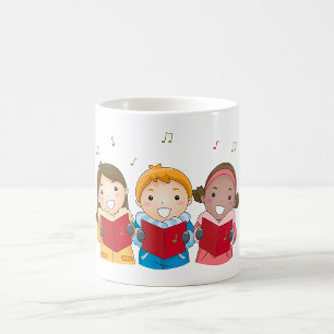 Kinderen Kerstliedjes Zangers Winter Vakantie Koor Koffiemok