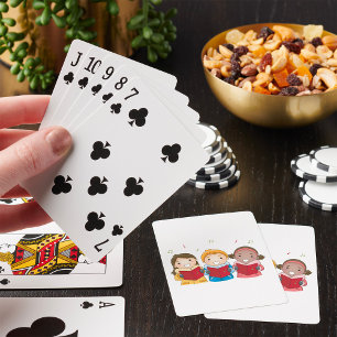 Kinderen Kerstliedjes Zangers Winter Vakantie Koor Pokerkaarten