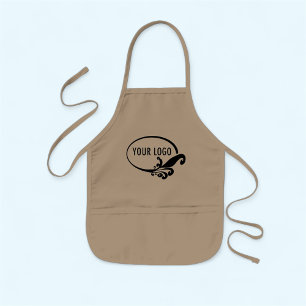 Kinderen Khaki Schort met Zakken Aangepast Logo