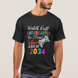 Kinderen kijken uit Kindergarten hier ik kom toeko T-shirt