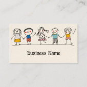 Kinderen Kinder Kinderopvang Visitekaartje (Achterkant)