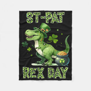 Kinderen Kinderen Gelukkig St Pat Trex Dag Dino St Fleece Deken