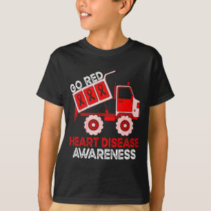 Kinderen Kipper Rode Lint Hartziekte Bewustzijn T-shirt