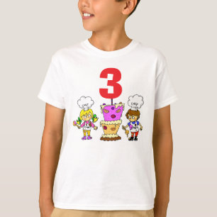 Kinderen Kleine Chef 3e Verjaardagsfeest T-shirt