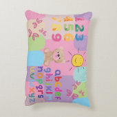 Kinderen Kleurrijk Alfabet Nummer Accent Kussen (Achterkant (Verticaal))