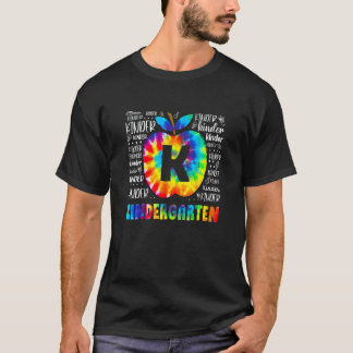 Kinderen Kleuterschool Typografie Tie Dye Terug na T-shirt