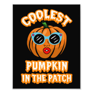 Kinderen Koelste Pompoen In De Patch Halloween Kin Foto Afdruk
