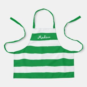 Kinderen Kute Green en White Striped Schort