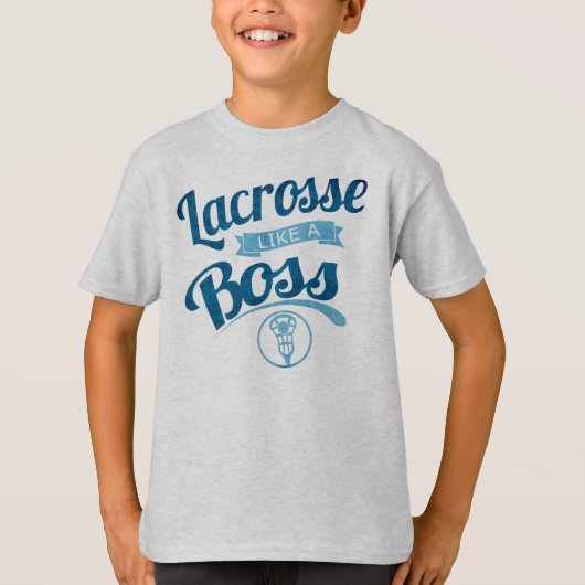 Kinderen Lacrosse als een baas Hanes T-Shirt (Voorkant)