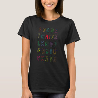 Kinderen Leraren Kleuterschool Hoi Alfabet T-shirt