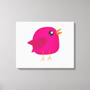 Kinderen leuk vogeltje canvas afdruk