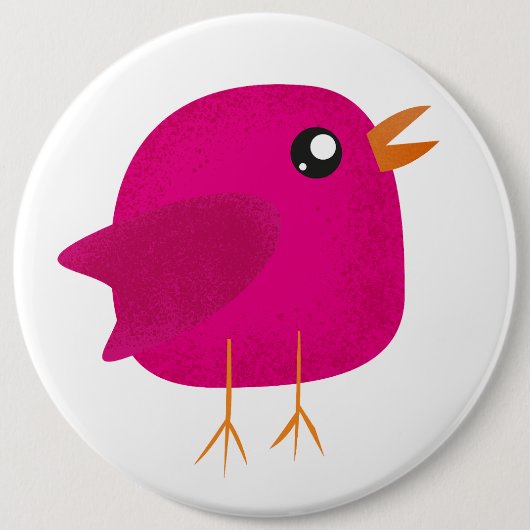 Kinderen leuk vogeltje ronde button 6,0 cm (Voorkant)