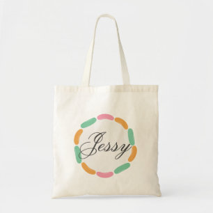 Kinderen Leuke Pasen Snoep Monogram Tote Bag