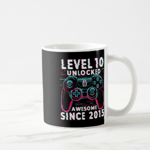 Kinderen Level 10 Ontgrendeld Videospel 10e Verjaa Koffiemok