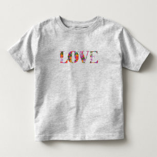 Kinderen "Liefde" met Bloemen T-shirt