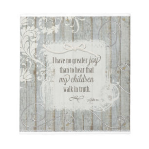Kinderen lopen in waarheid - 3 John 1:4 Notitieblok