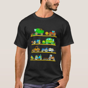 Kinderen maaidorser boerderijvoertuigen tractor jo t-shirt