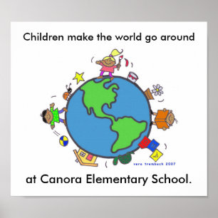 Kinderen maken de wereld persoonlijk en vera Tremb Poster