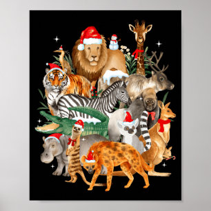 Kinderen Mannen Vrouwen Dierendag Wilde Dieren Die Poster
