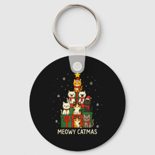 Kinderen Mannen Vrouwen Meowy Catmas Grappige Kers Sleutelhanger