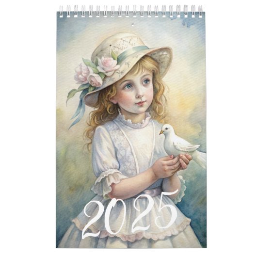 Kinderen Meisjes Paasduif 2025 Kalender (Hoes)