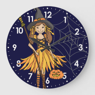 kinderen meisjes schattige halloween wandklok grote klok