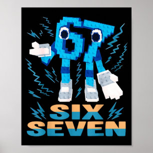 Kinderen Meme 67 Zes Zeven 6 7 Italiaanse Brainrot Poster